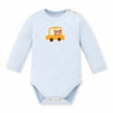 Niebieskie body z misiem w autku 74-98