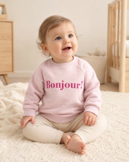 Bluza dresowa Bonjour różowa 62-104