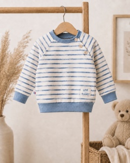 Bluza dziecięca Marynarskie Paski – ecru 68-104