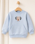 Bluza dziecięca dresowa z pieskiem niebieska 62-104
