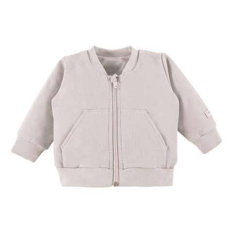 Bluza jasna beżowa dla chłopca rozpinana Simply Comfy 62-104