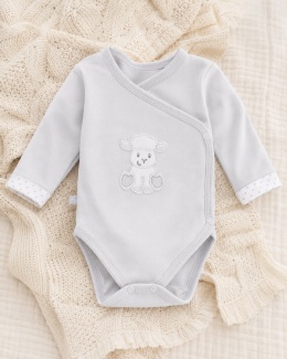 Body kopertowe dla noworodka szare - kolekcja Newborn 46-62