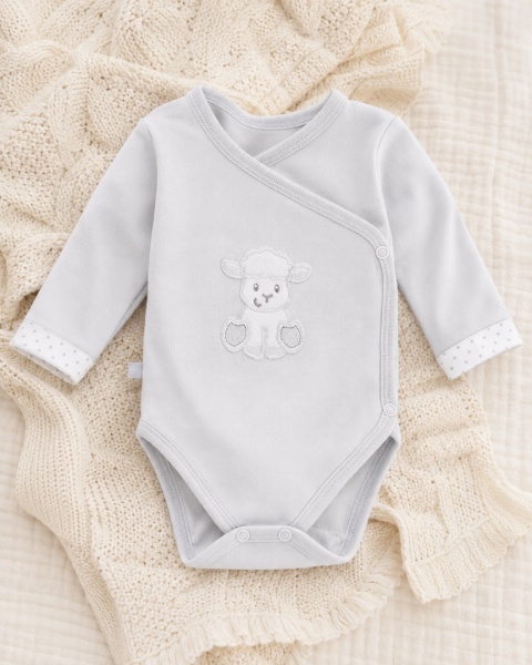 Body kopertowe dla noworodka szare - kolekcja Newborn 46-62