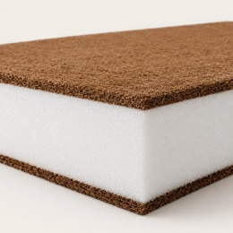 Dwustronny materac kokosowy 120×60 cm do łóżeczka – kokos, pianka, kokos