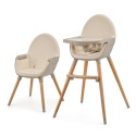 Krzesełko do karmienia 2w1 Kinderkraft FINI 2 - beżowe (beige)