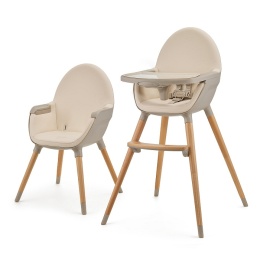Krzesełko do karmienia 2w1 Kinderkraft FINI 2 - beżowe (beige)