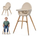 Krzesełko do karmienia 2w1 Kinderkraft FINI 2 - beżowe (beige)