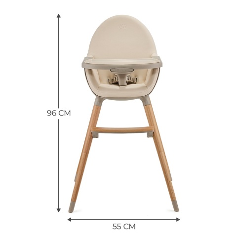 Krzesełko do karmienia 2w1 Kinderkraft FINI 2 - beżowe (beige)