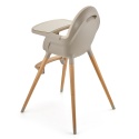 Krzesełko do karmienia 2w1 Kinderkraft FINI 2 - beżowe (beige)