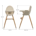 Krzesełko do karmienia 2w1 Kinderkraft FINI 2 - beżowe (beige)