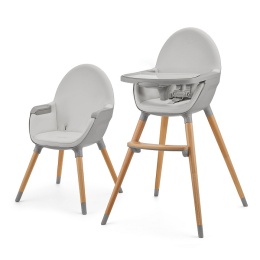 Krzesełko do karmienia 2w1 Kinderkraft FINI 2 - szare (grey)