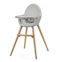 Krzesełko do karmienia 2w1 Kinderkraft FINI 2 - szare (grey)