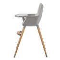 Krzesełko do karmienia 2w1 Kinderkraft FINI 2 - szare (grey)