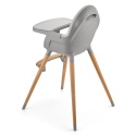 Krzesełko do karmienia 2w1 Kinderkraft FINI 2 - szare (grey)