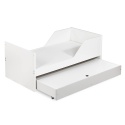 Łóżeczko rosnące z dzieckiem Dalia 2w1 140×70 cm – białe, z funkcją tapczanika