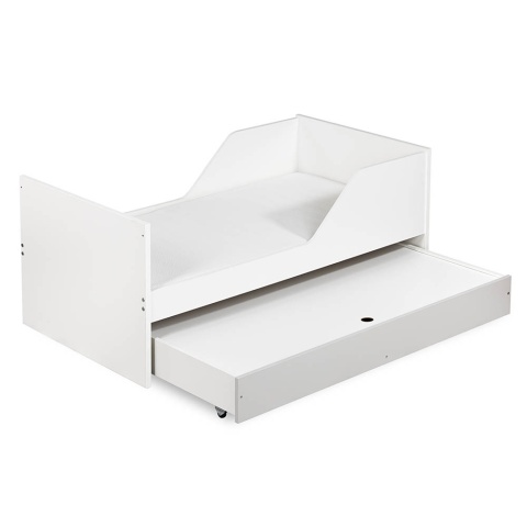 Łóżeczko rosnące z dzieckiem Dalia 2w1 140×70 cm – białe, z funkcją tapczanika