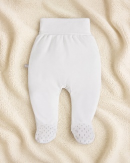 Półśpiochy dla noworodka białe z kaczuszką Newborn 46-62