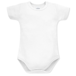 Body z krótkim rękawem basic (przez głowę) - białe 62-92