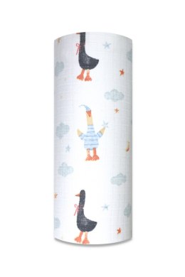 Pielucha tetrowa z nadrukiem 70x80cm - opakowanie 5szt. - GĄSKA W PIŻAMIE 4244