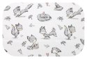 Pielucha tetrowa z nadrukiem 70x80cm - opakowanie 5szt. - LISEK SZARY 0503
