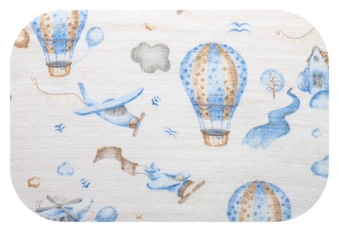 Pielucha tetrowa z nadrukiem 70x80cm - opakowanie 5szt. - LOTNISKO NIEBIESKIE 5714