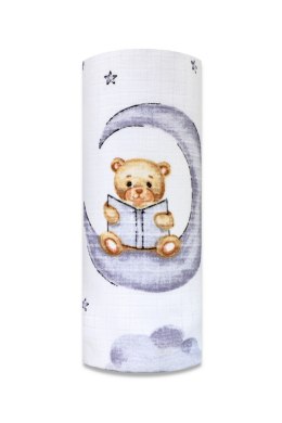 Pielucha tetrowa z nadrukiem 70x80cm - opakowanie 5szt. - MISIU KSIĄŻKA KSIĘŻYC 0497