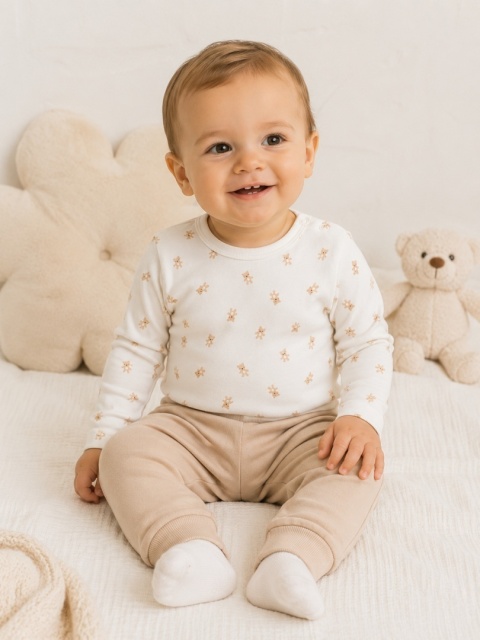 Komplet niemowlęcy body + spodnie Misie 62-92