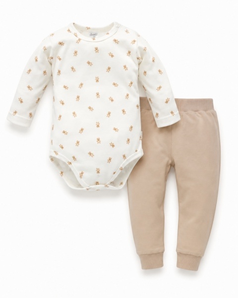 Komplet niemowlęcy body + spodnie Misie 62-92