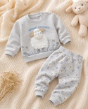 Komplet niemowlęcy z owieczką „Sweet Dreams” – bluza + spodnie 68