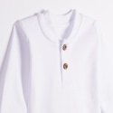 Białe body dla chłopca polo 56-86