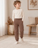 Brązowe spodnie dla chłopca Safari 62-140