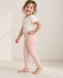 Legginsy z kokardkami dla dziewczynki - pudrowy róż