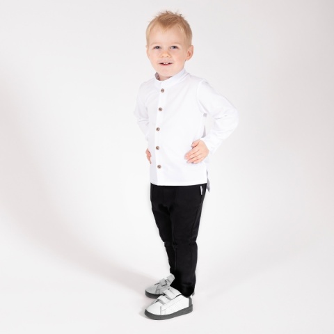 Eleganckie czarne spodnie dresowe dla chłopca 86-146