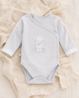 Body kopertowe dla noworodka szare - kolekcja Newborn 46-62
