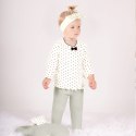 Oliwkowe legginsy dla dziewczynki "Lizy" 56-146