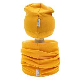 Komplet czapka + komin 0 pomarańczowy 80-134