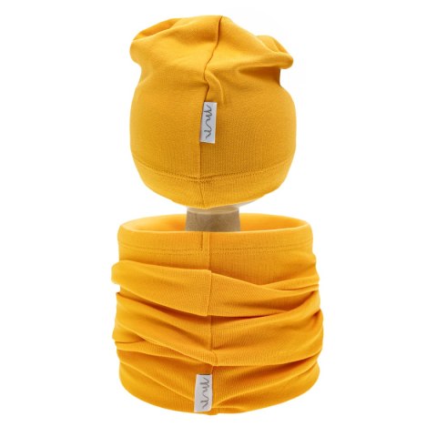 Komplet czapka + komin 0 pomarańczowy 80-134