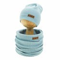 Komplet czapka + komin - niebieski 80-146