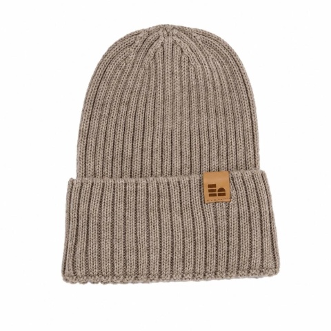 Czapka dziecięca zimowa 100% wełna merino Eevi - beżowa