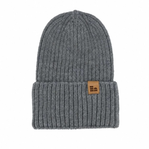 Czapka dziecięca zimowa 100% wełna merino Eevi - szara
