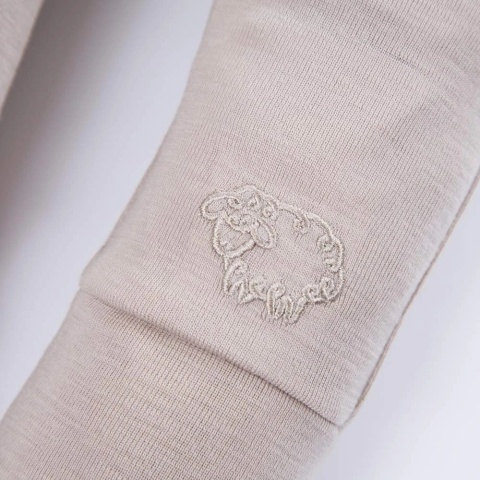 Legginsy merino niemowlęce beżowe 56/62-92/98