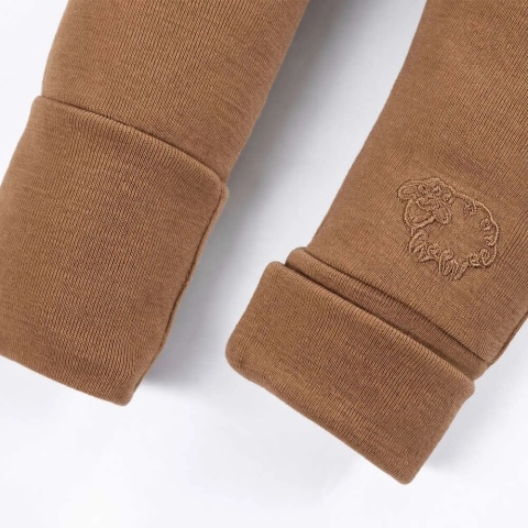 Legginsy merino niemowlęce karmelowe 56/62-92/98