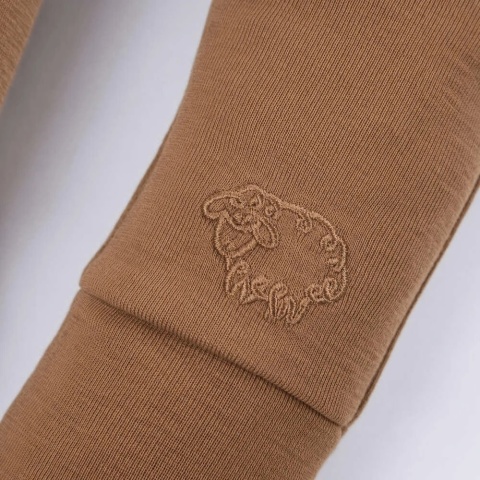 Legginsy merino niemowlęce karmelowe 56/62-92/98