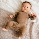 Legginsy merino niemowlęce karmelowe 56/62-92/98