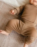 Legginsy merino niemowlęce karmelowe 56/62-92/98