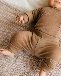Legginsy merino niemowlęce karmelowe 56/62-92/98