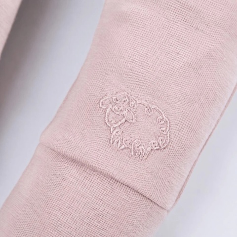 Legginsy merino niemowlęce różowe 56/62-92/98