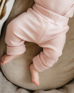 Legginsy merino niemowlęce różowe 56/62-92/98