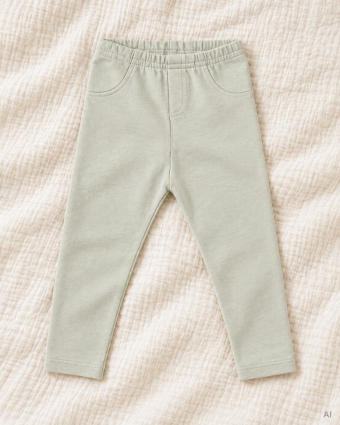 Oliwkowe legginsy dla dziewczynki "Lizy" 56-146