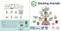WOOPIE GREEN Balansujące Drewniane Zwierzęta Układanka w Stosy FSC